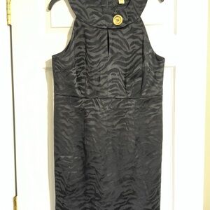 Michael Kors Black Zebra Print Mini Dress